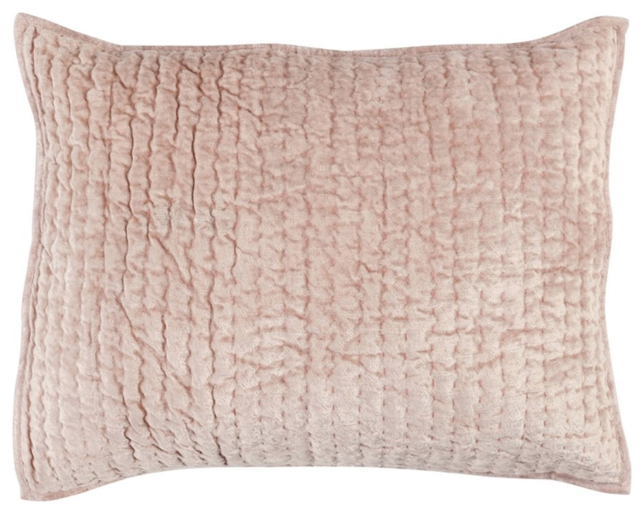 Kosas Home Dimitry 20x26" Velvet and Solid Cotton Standard Sham in