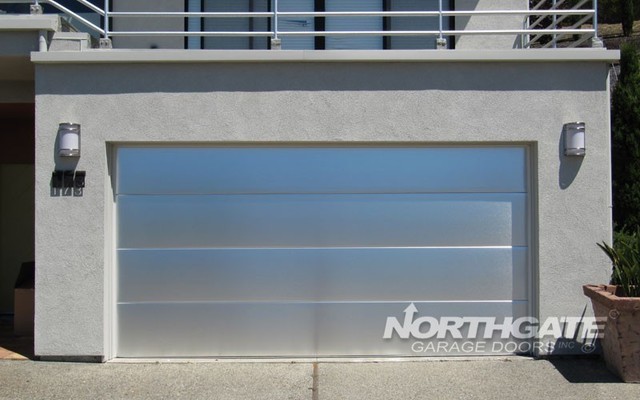 Custom Brushed Aluminum Garage Door In Marin County Modern Granny Flat Or Shed San Francisco By Northgate Doors Inc Houzz Au - Northgate Garage Door Company