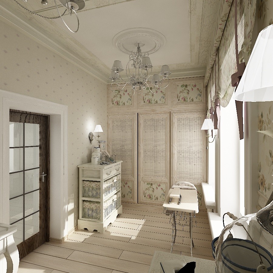 Дизайн-проект постирочной  в стиле "Шале".