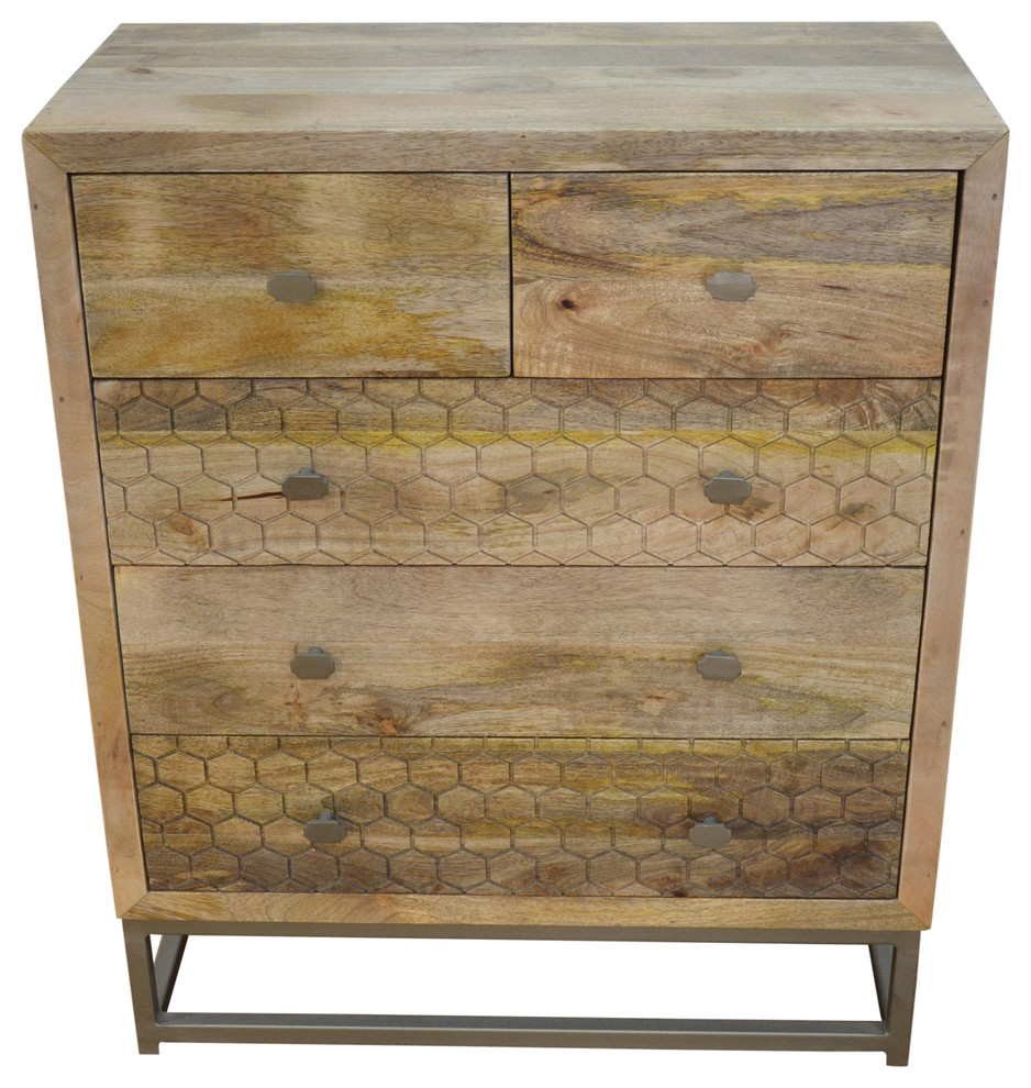 Honeycomb 5-Drawer Chest - Industrial - Accent Chests And Cabinets - by ...