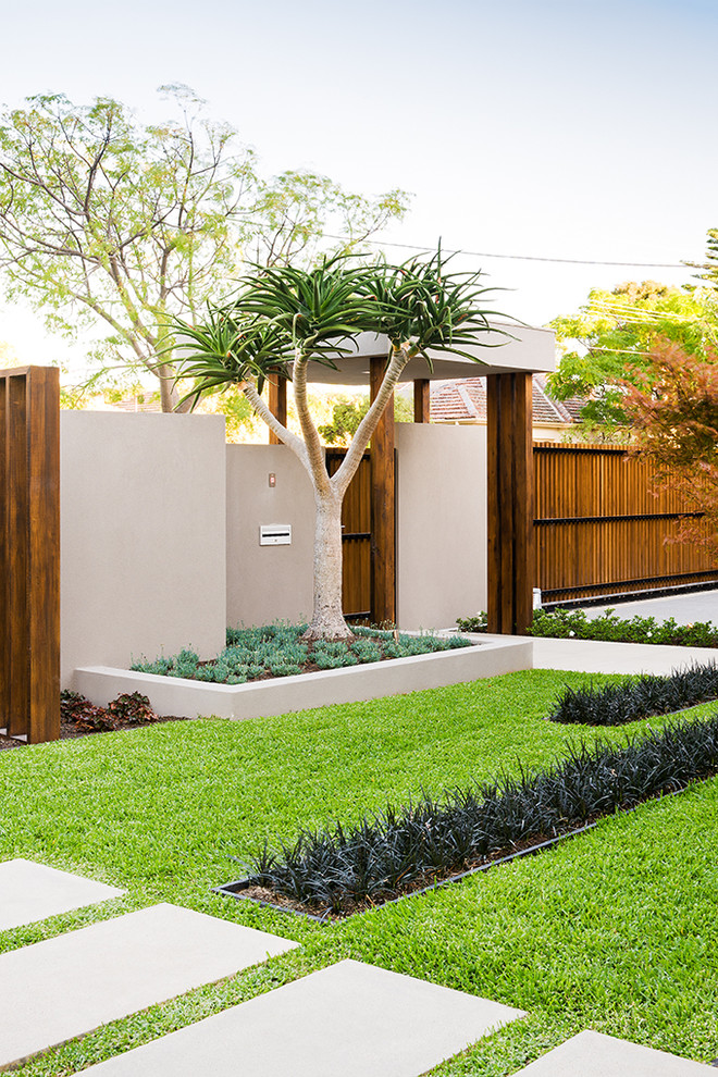 Contemporary garden in Melbourne.
