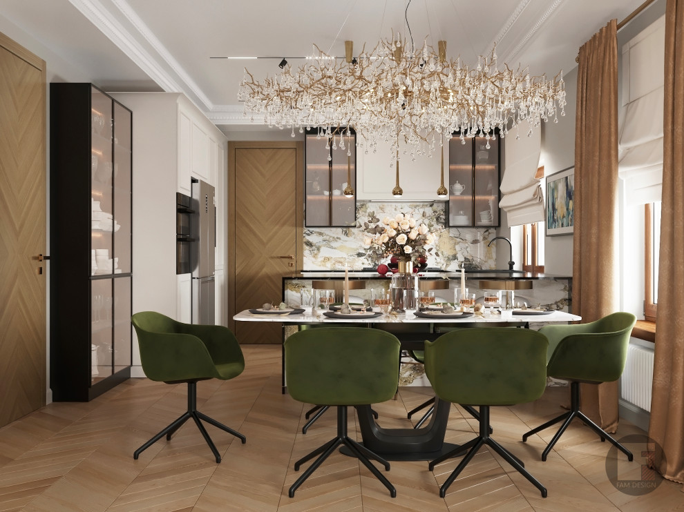 Стильная гостиная в неоклассике