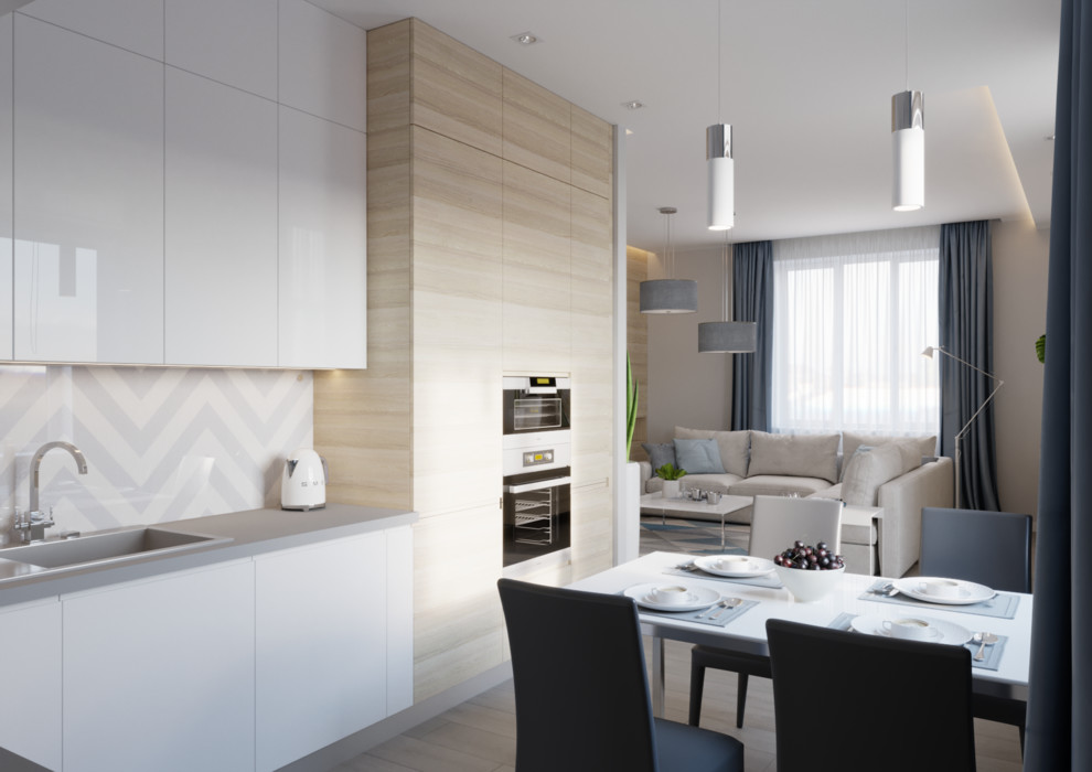 Кухня-гостиная в загородном доме