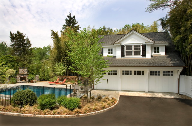 garage and pool area traditional-car-porch