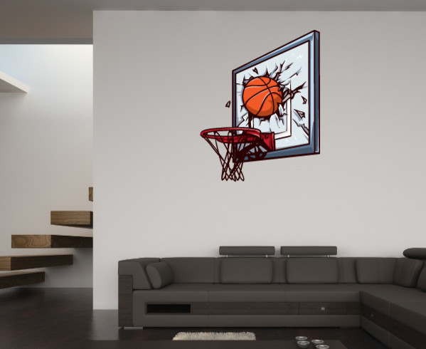 Basketball Vinyl Wall Decal BasketballUScolor010 - Contemporary - Wall ...