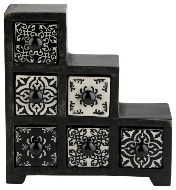 Curios 6Drawer Wood Apothecary Chest Farmhouse Accent Chests And by St Croix Houzz