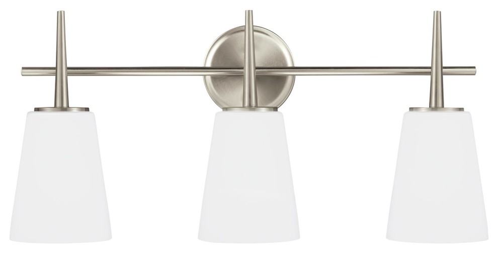 Sea Gull Lighting 3Light Driscoll Sconce Transitional Bathroom