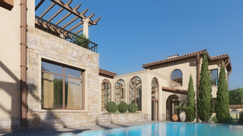 Villa Jardin. Проект дома в средиземноморском стиле в Симферополе