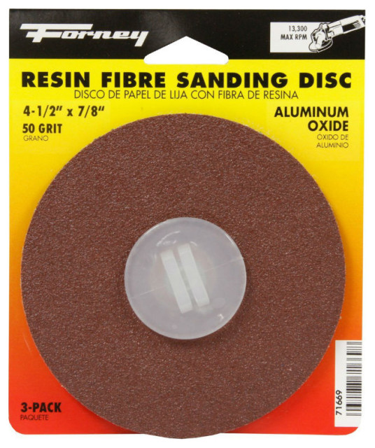 50 Pack 4-1/2 Inch x 7/8 100 Grit Aluminum Oxide Resin Fiber Sanding and Grinding Discs 