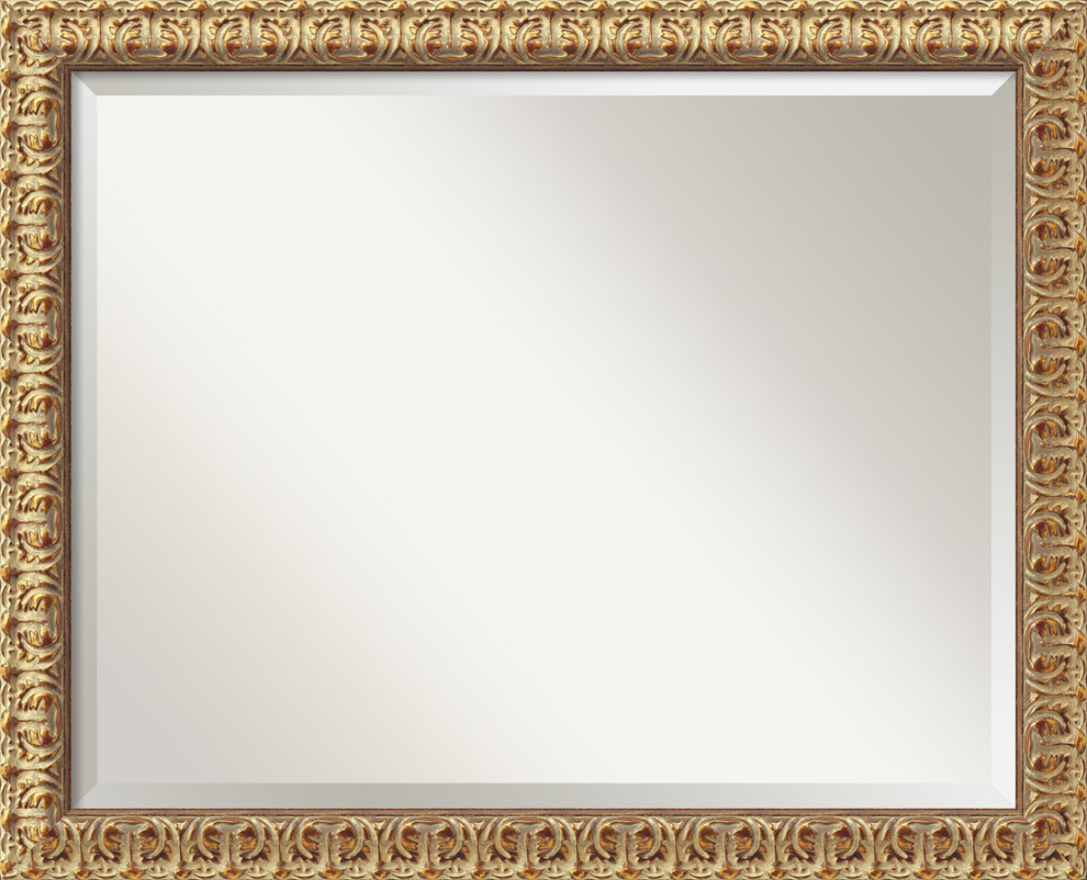 Florentine Gold Beveled Wood Wall Mirror - 31.5 x 25.5 in.