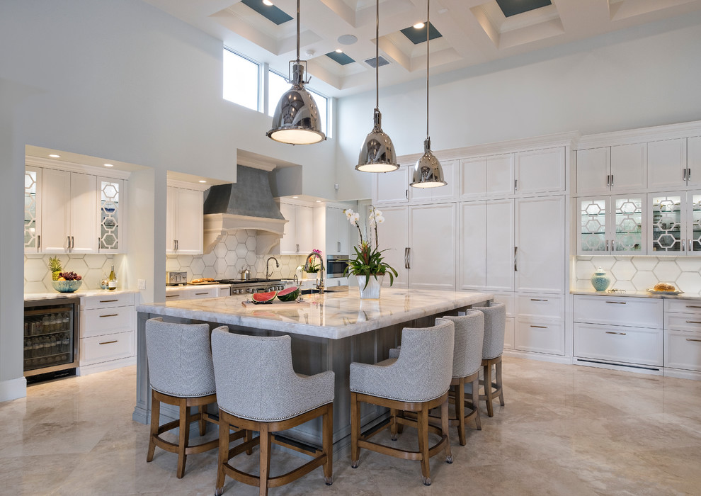 Transitional kitchen photo in Miami