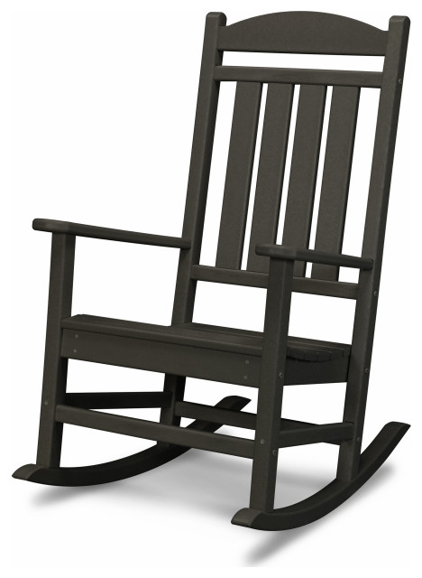 Polywood Presidential Rocking Chair, Black