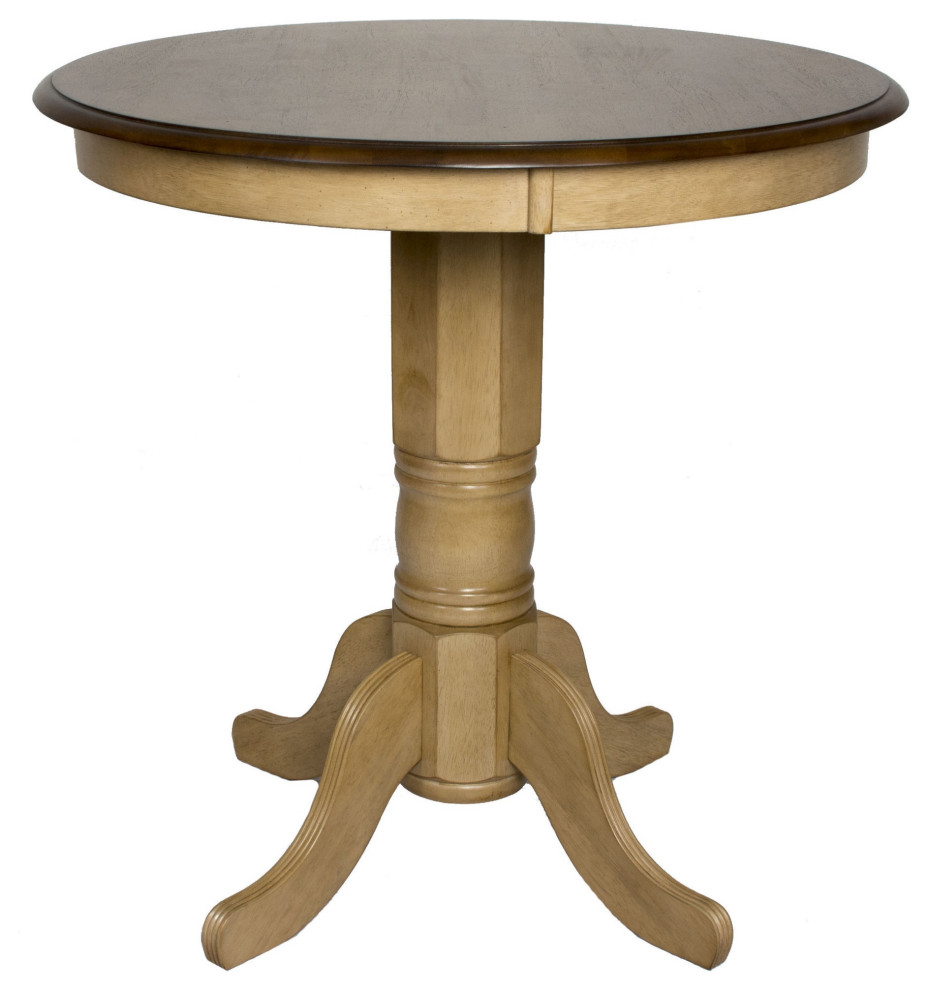 Round 36" Round Pub Pedestal Dining Table, Counter Height Dining, Seats
