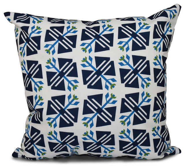 Jodhpur Ditsy, Geometric Outdoor Pillow, 20"X20" Contemporary