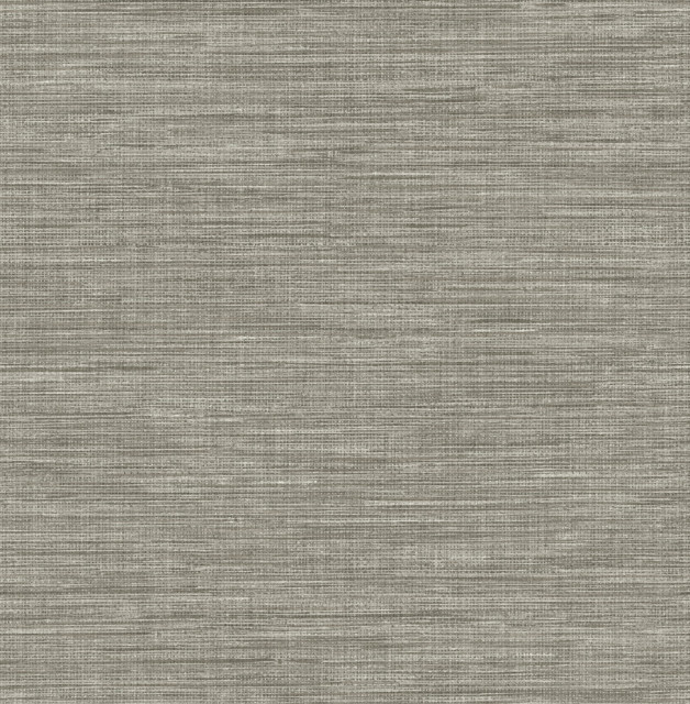 Exhale Gray Faux Grasscloth Wallpaper Contemporary Wallpaper by