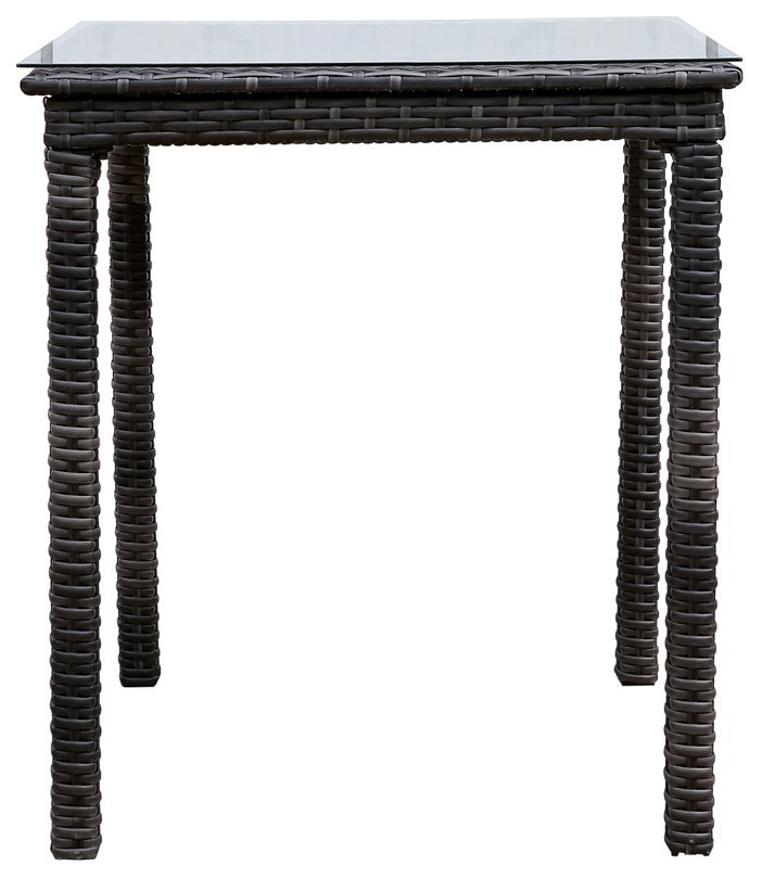 Bora Bora TwoTone Dark Gray/Light Gray Wicker Rattan Bar Table