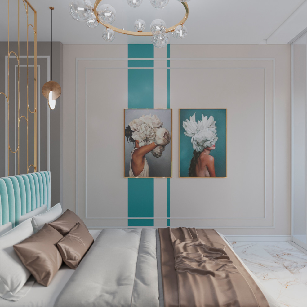 Дизайн спальни с make up зоной