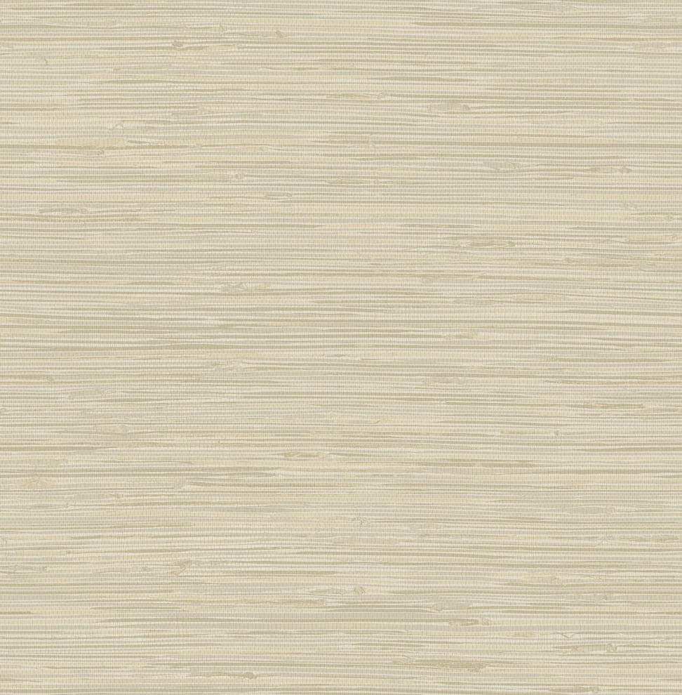 NUS3336 Tibetan Grasscloth Peel & Stick Wallpaper in Cream Neutral