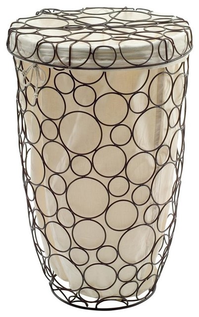 Sesti Circular Design Metal Laundry Basket