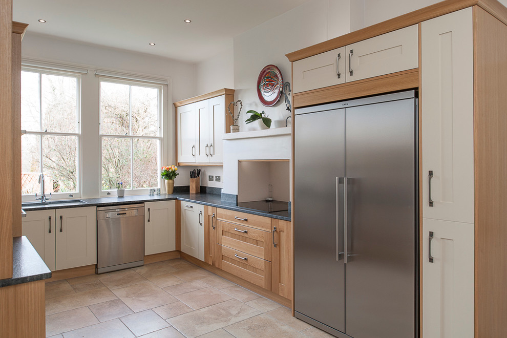 Design ideas for a transitional kitchen in Kent.