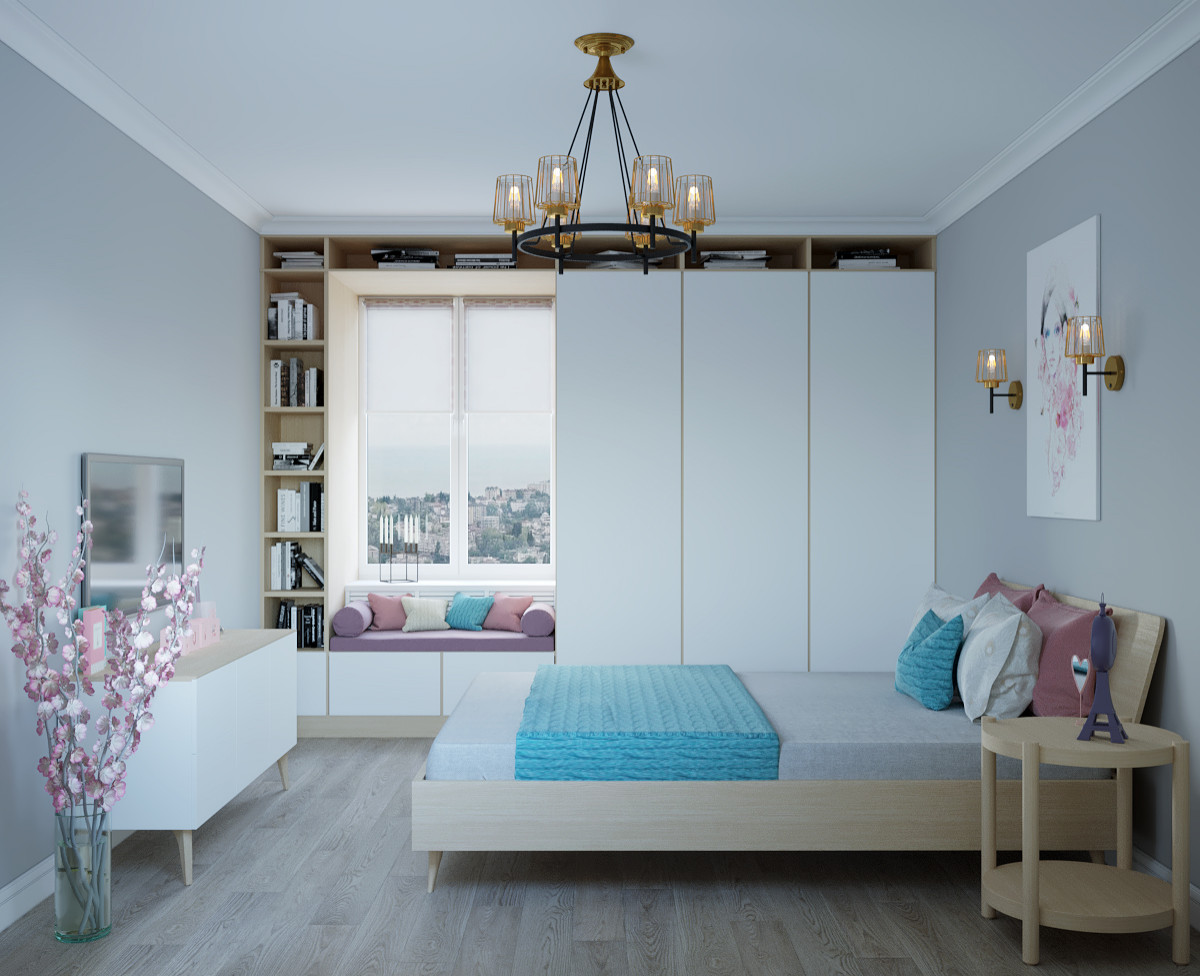 Интерьер спальни для молодой семейной пары