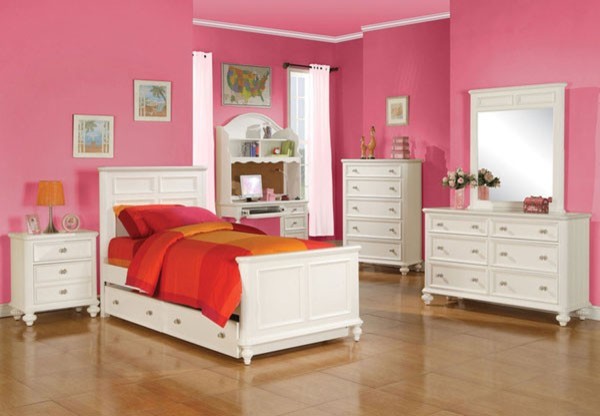 Acme Furniture - Athena Transitional Youth White 5 Piece Full Bedroom Set - 3000