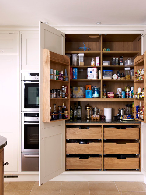 Modern, neutral, open-plan kitchen contemporary-kitchen