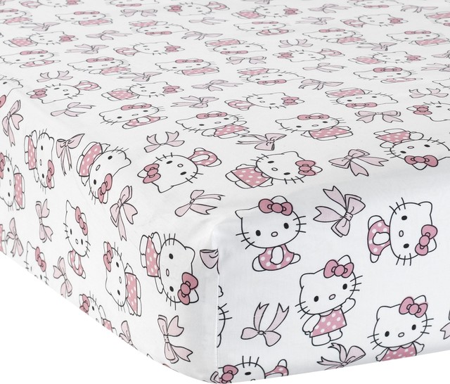 Hello Kitty Luv Fitted Crib Sheet By Bedtime Originals Pink And