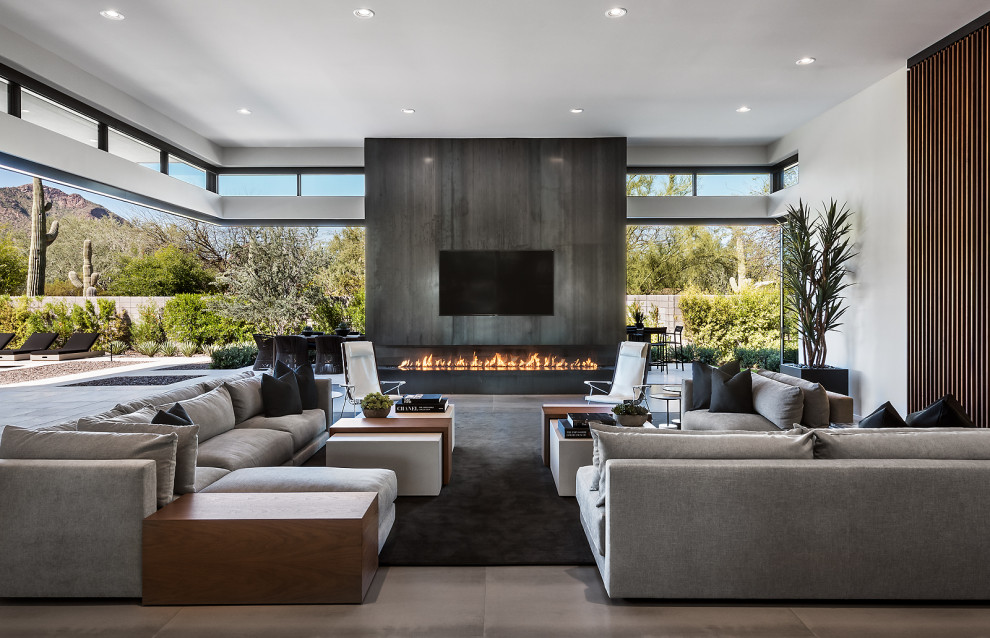 Inspiration for a contemporary living room remodel in Phoenix