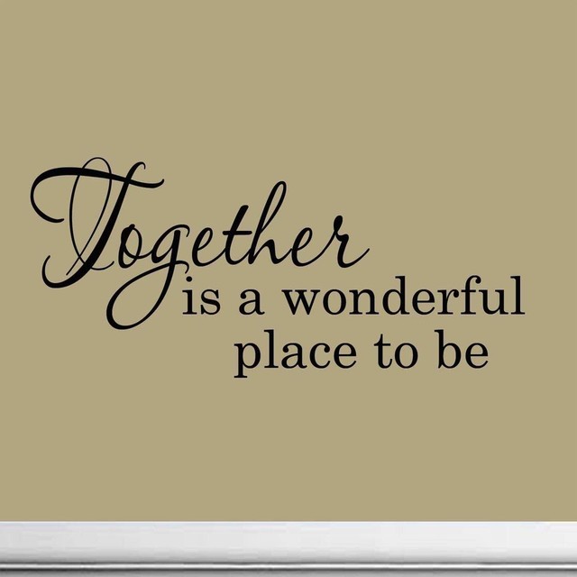 VWAQ Together is a Wonderful Place To Be Family Wall Saying Decor Decal