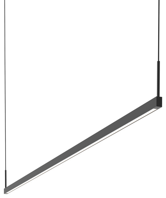 Thin-Line 6' Two-Sided LED Pendant 3500K, Satin Black
