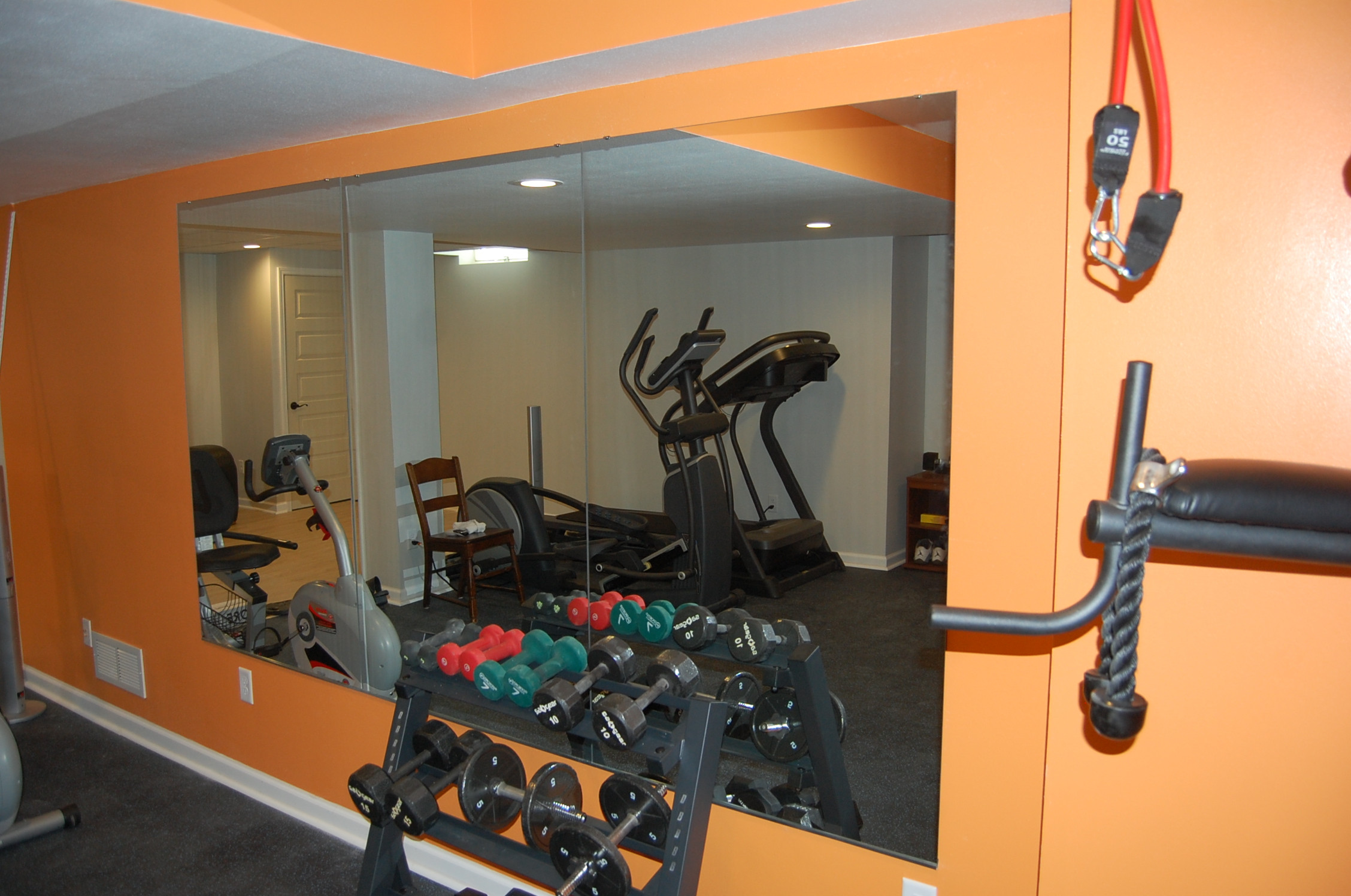 Basement office and work out area