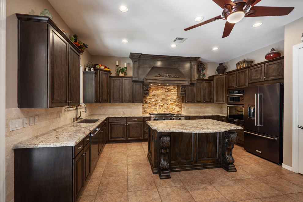 This is an example of a mediterranean kitchen in Phoenix.