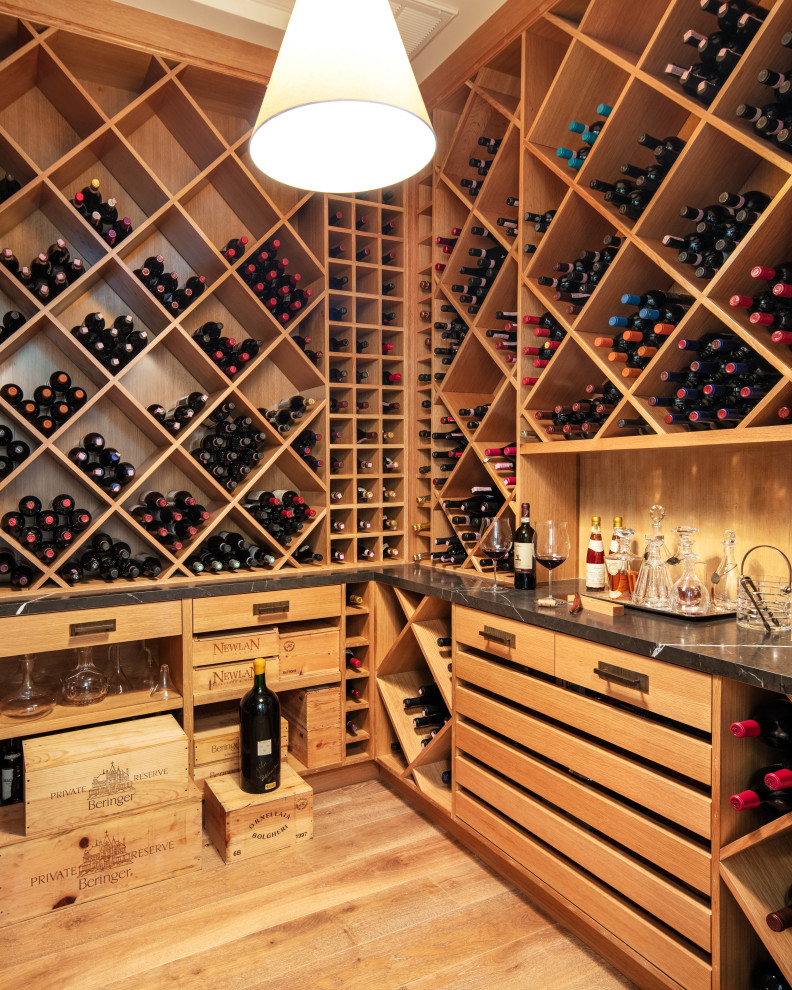 Inspiration for a country wine cellar in San Francisco.