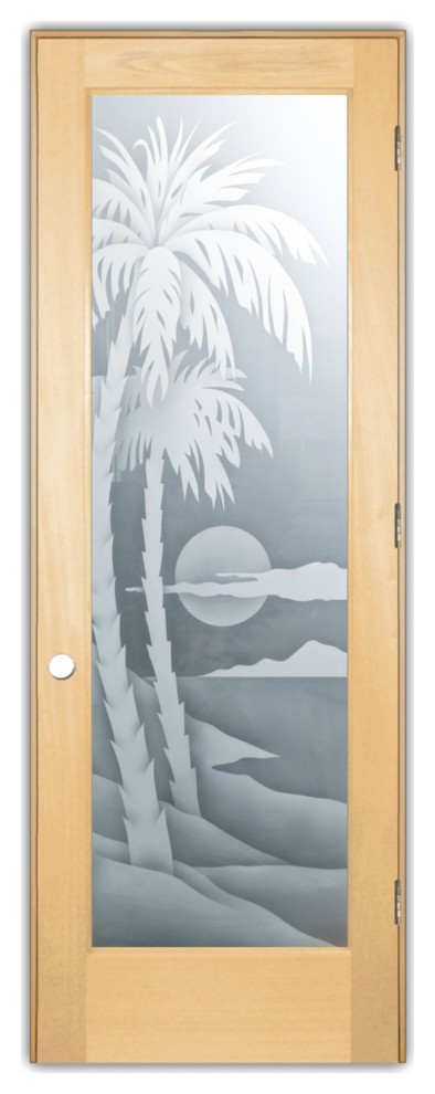 Pantry Door - Palm Sunset - Maple - 30" x 84" - Knob on Left - Pull Open