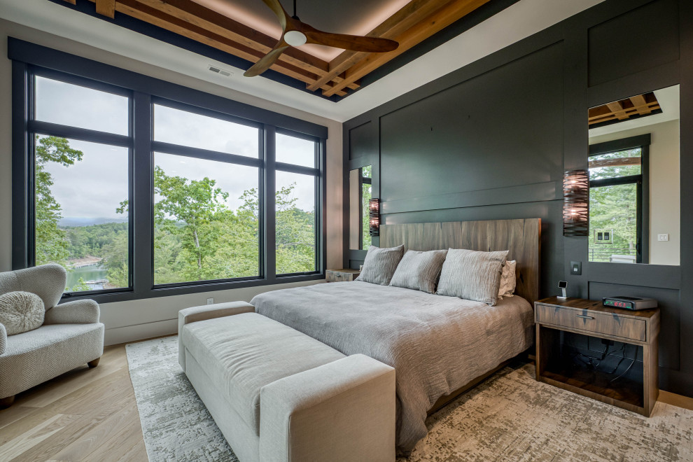 Example of a trendy bedroom design in Charlotte