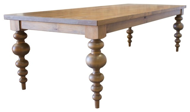 Hardwood Modern Turned Leg Dining Table 72 L X 42 W 30 H Hardwood Modern Turned Leg Dining Table 72 L X 42 W 30 H