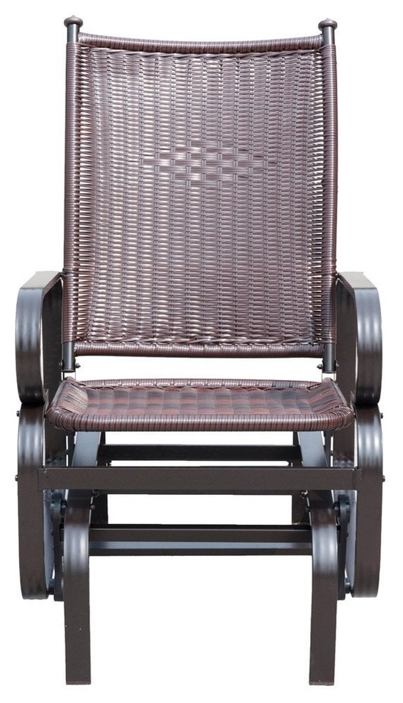 Patiopost Glider Chair Outdoor Pe Wicker Patio Rocking Tropical Gliders By Appearances International Houzz - Patio Rocker Gliders Patiopost Glider Chair Outdoor Pe Wicker Patio Rocking Tropical Gliders By Appearances International Houzz - Patio Rocker Gliders
