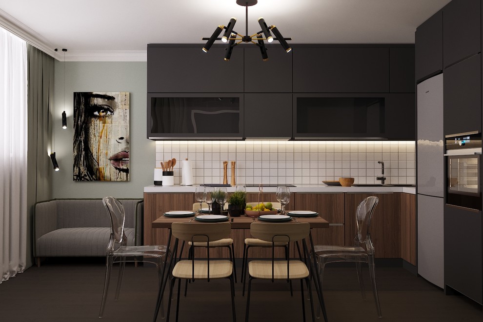 Современный интерьер с элементами лофта в г.Оренбург