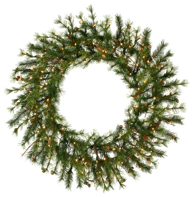 Prelit Mixed Country Wreath 280CL, 60"