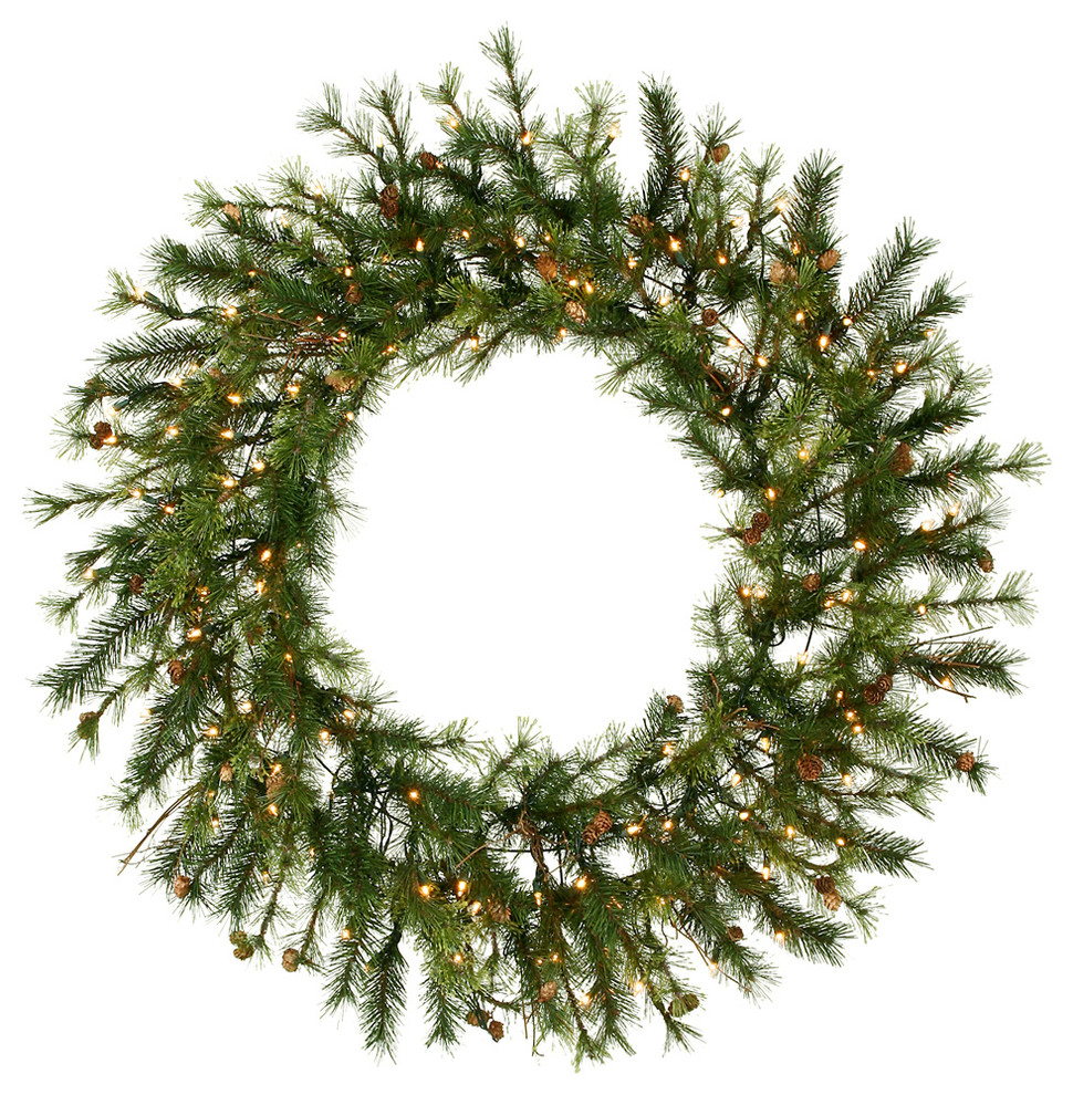 Prelit Mixed Country Wreath 280CL, 60"