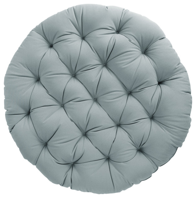 Sorra Home Round Papasan Cushion, Black, 44 x 44 x 4 Traditional Seat Cushions by Sorra