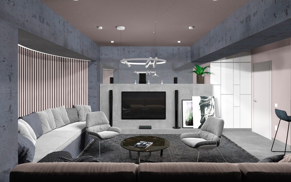 Дизайн проект цокольного этажа частного дома