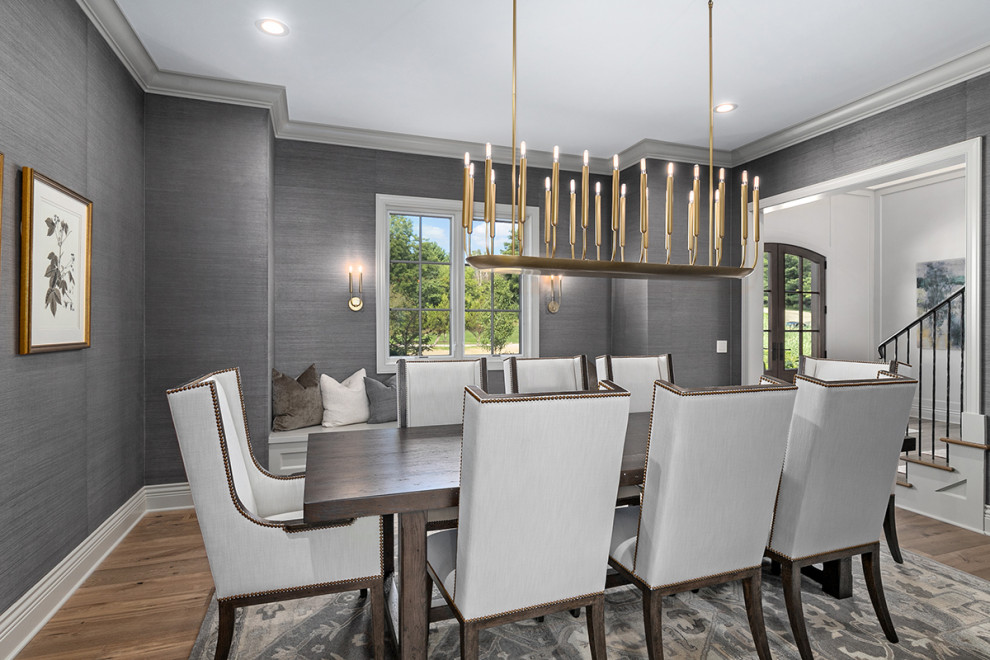 Dining room - transitional dining room idea in Grand Rapids