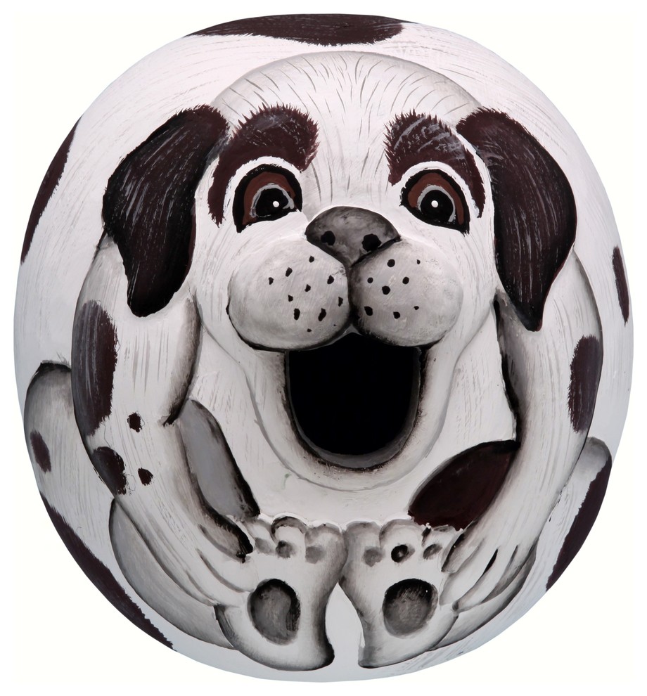Brown and White Mutt Gord-O Birdhouse