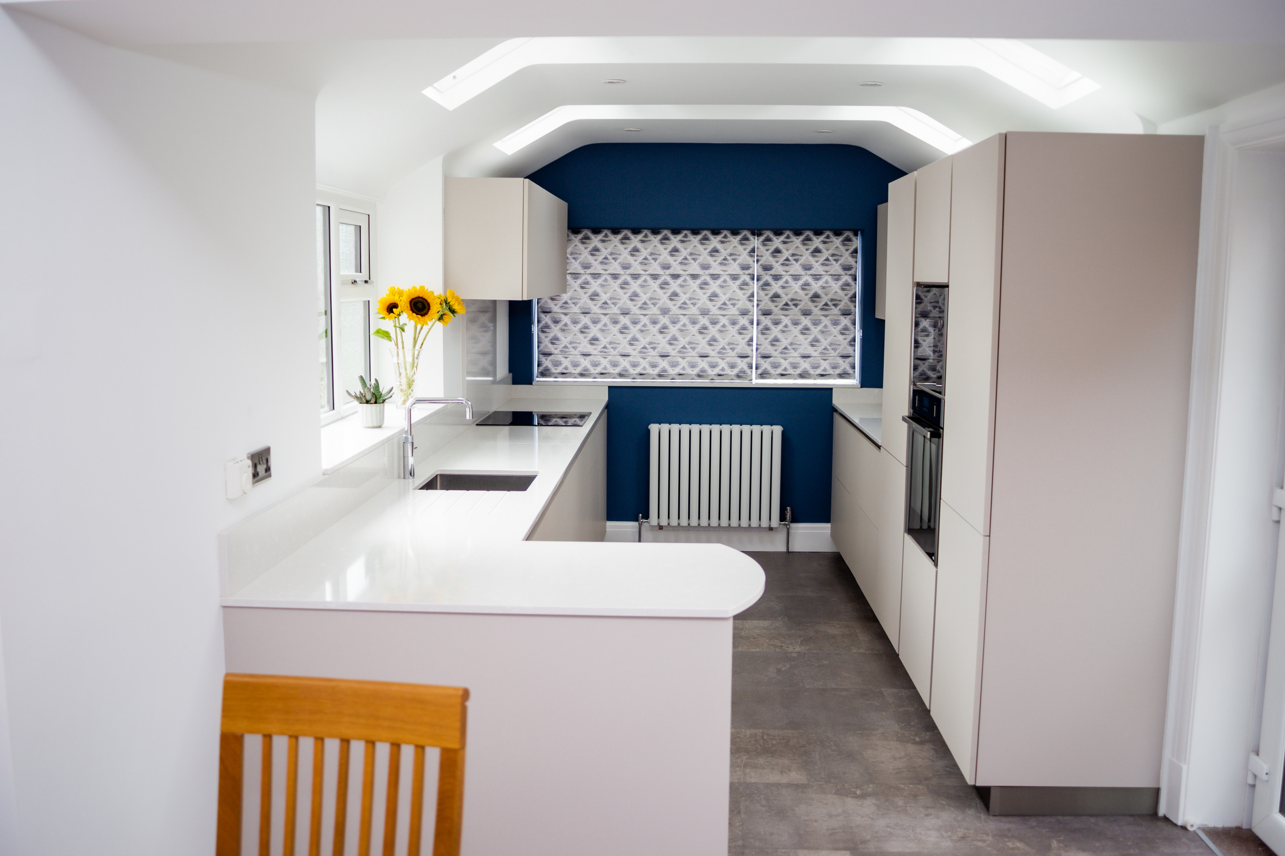 Adding natural light to a kitchen with roof windows