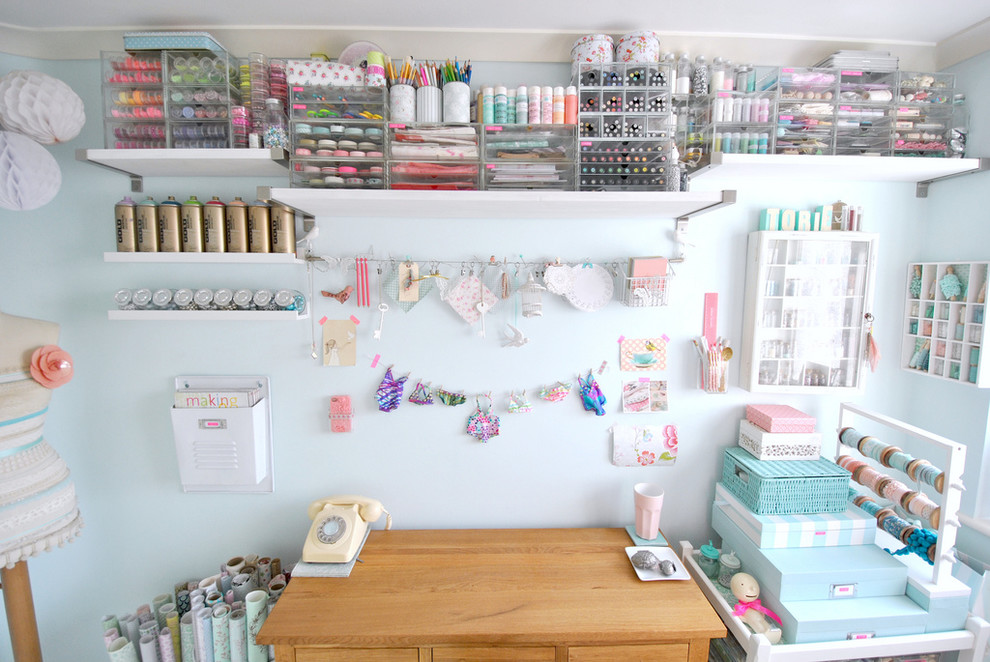 Design ideas for a traditional craft room in Devon.