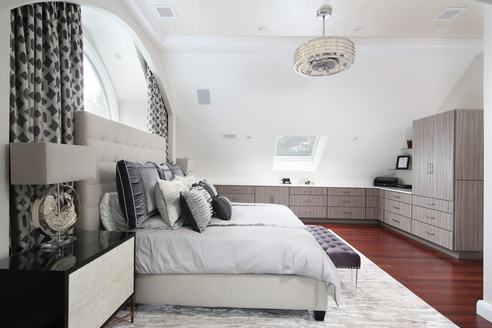 Photo of a contemporary bedroom in Boston.