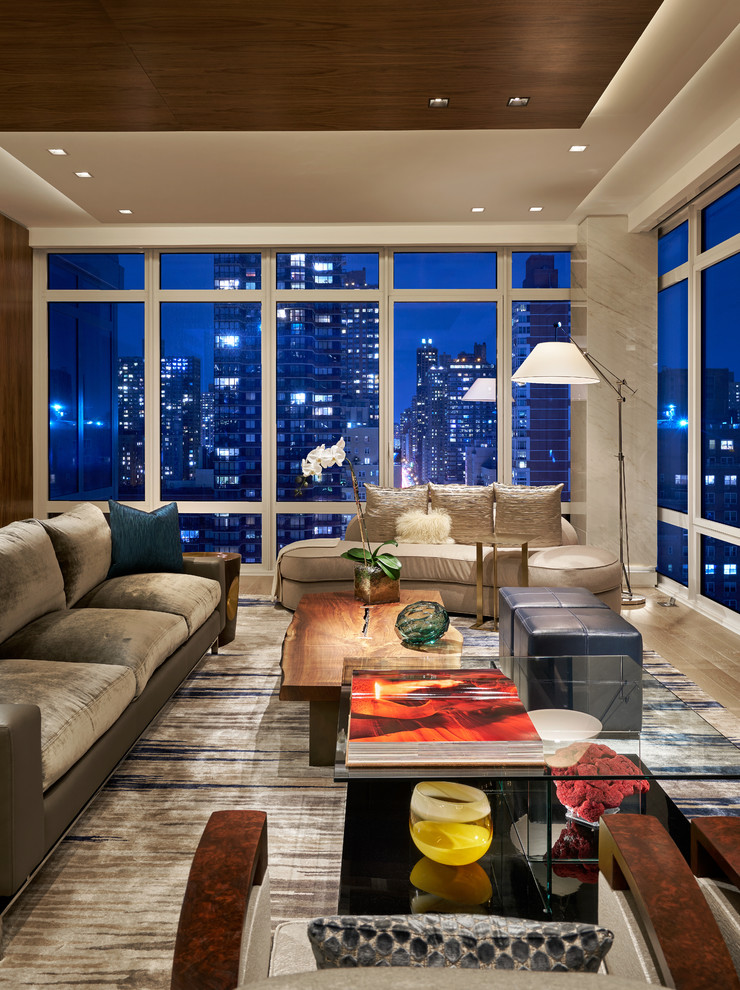 Design ideas for a modern living room in Miami.