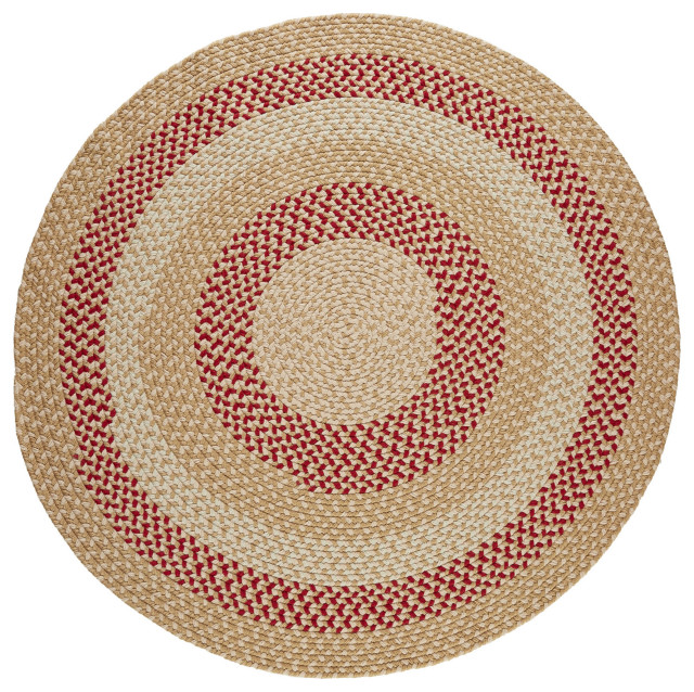Homespun Kitchen Easy Clean Braided Rug, 8' Round Contemporary
